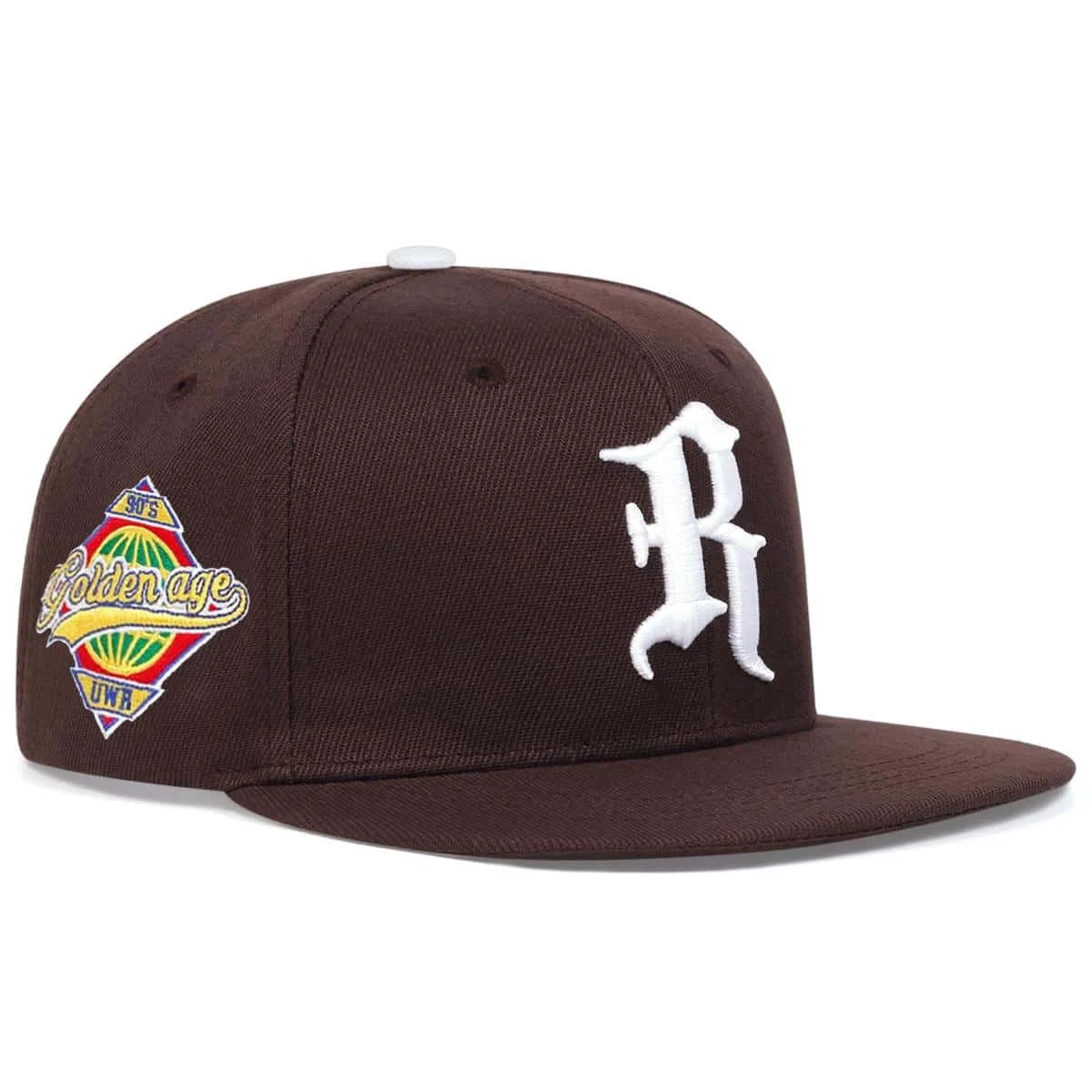Gothic Letter R Embroidery Snapback Cap