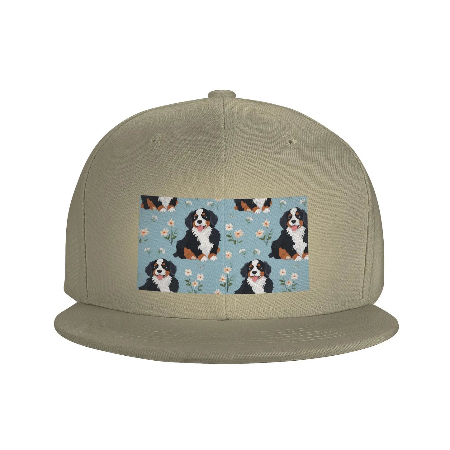 Cute Bernese Mountain Dog Cartoon Pattern Snapback Cap