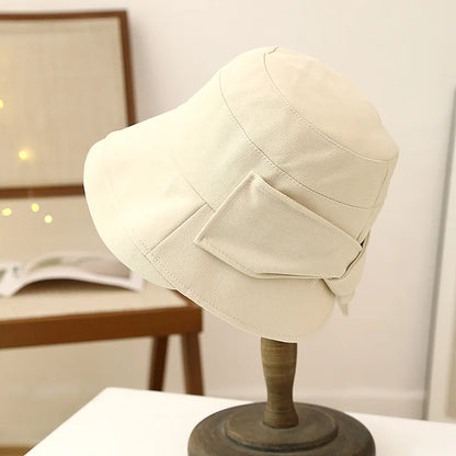 Vintage Rolled Edge Sun Bucket Hat