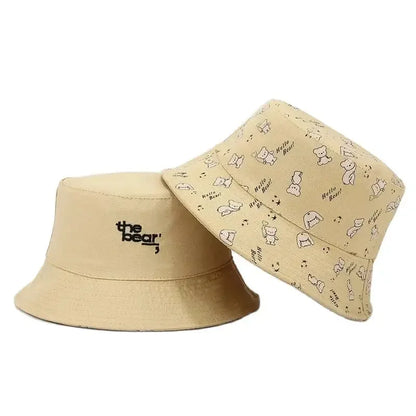 Cotton Cartoon Print Outdoor Travel Sun Bucket Hat