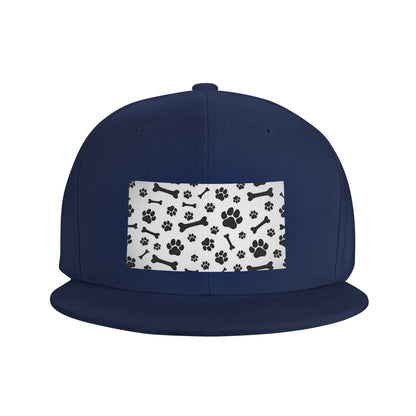 Colorful Dog Paw Print Snapback Cap