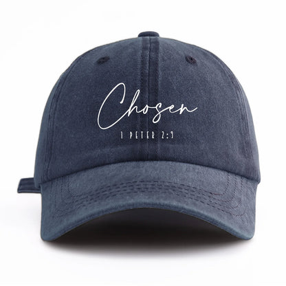 CHOSEN Print Minimalist Retro Washed Baseball Cap