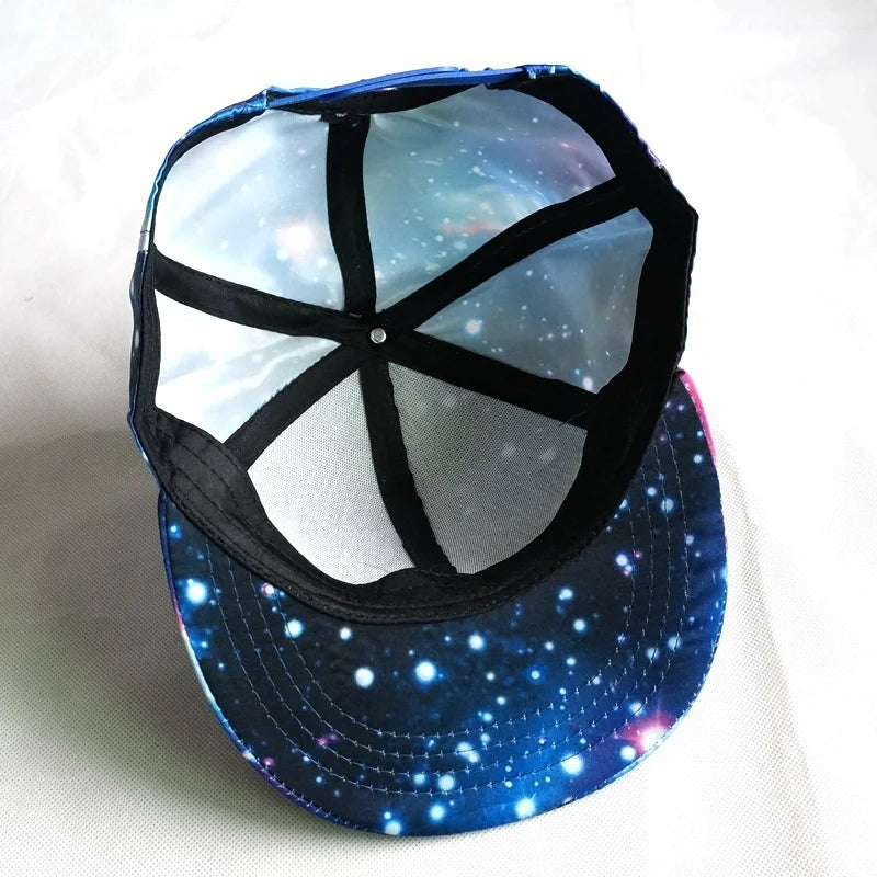 Women Men Galaxy Print Star Hip Hop Cap