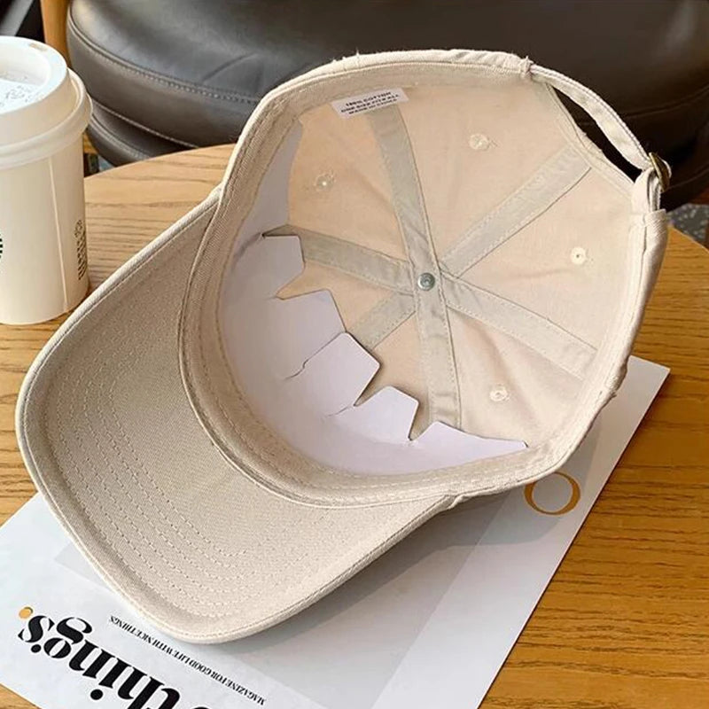 Retro Letters Cotton Ponytail Baseball Cap