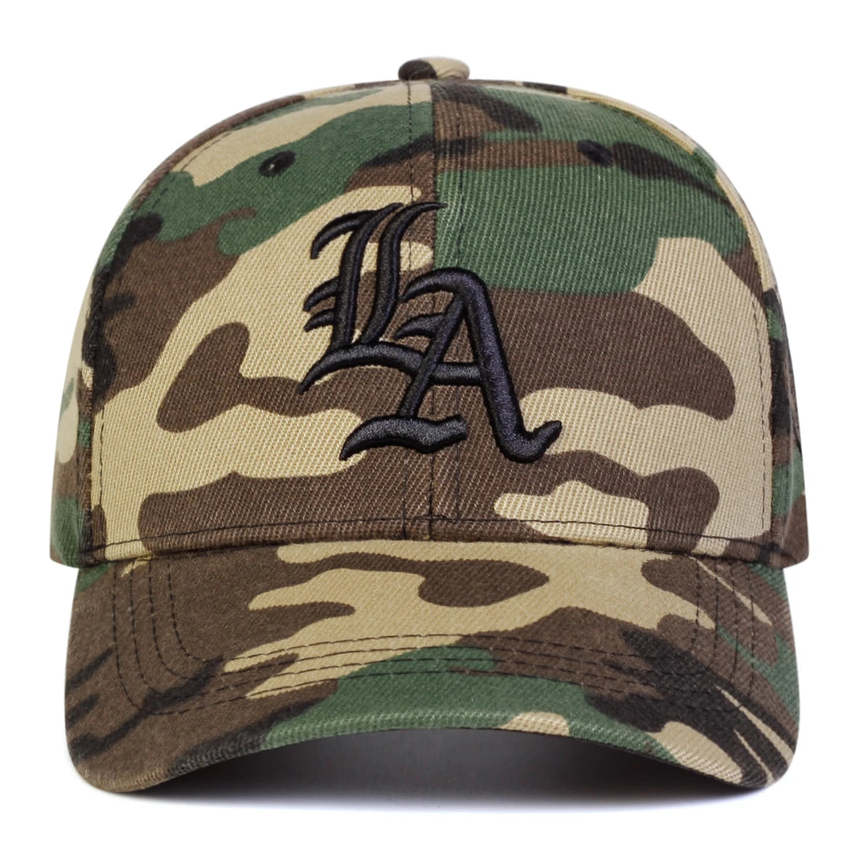 Unisex Gothic LA Camouflage Embroidery Baseball Cap