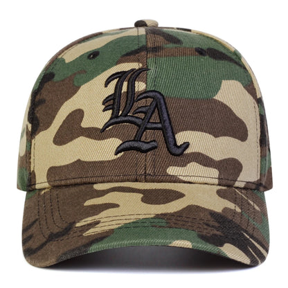 Unisex Gothic LA Camouflage Embroidery Baseball Cap