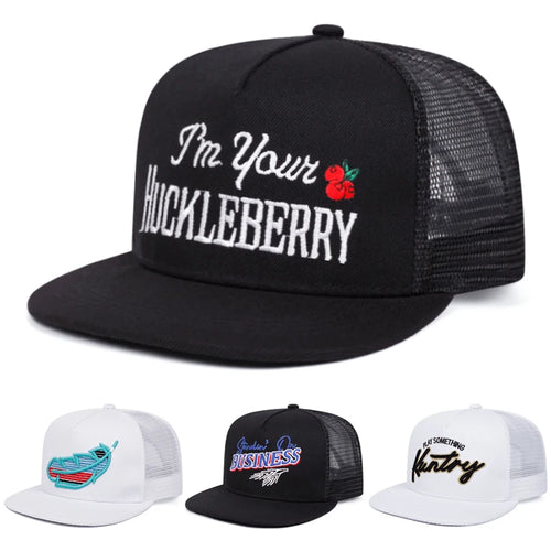 Creative Letter Embroidery Street Snapback Cap