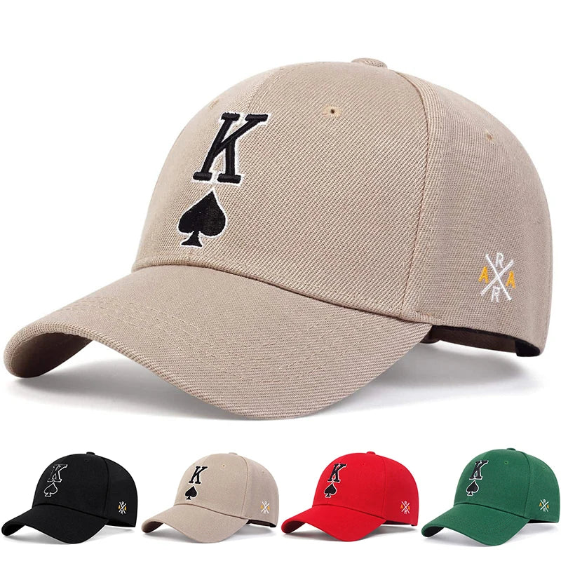 Unisex Spades K Embroidery Baseball Caps