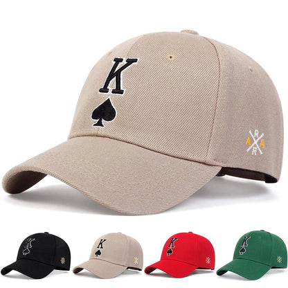 Unisex Spades K Embroidery Baseball Caps