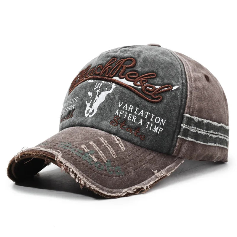Washed Retro Adjustable Distressed Sunshade Baseball Cap