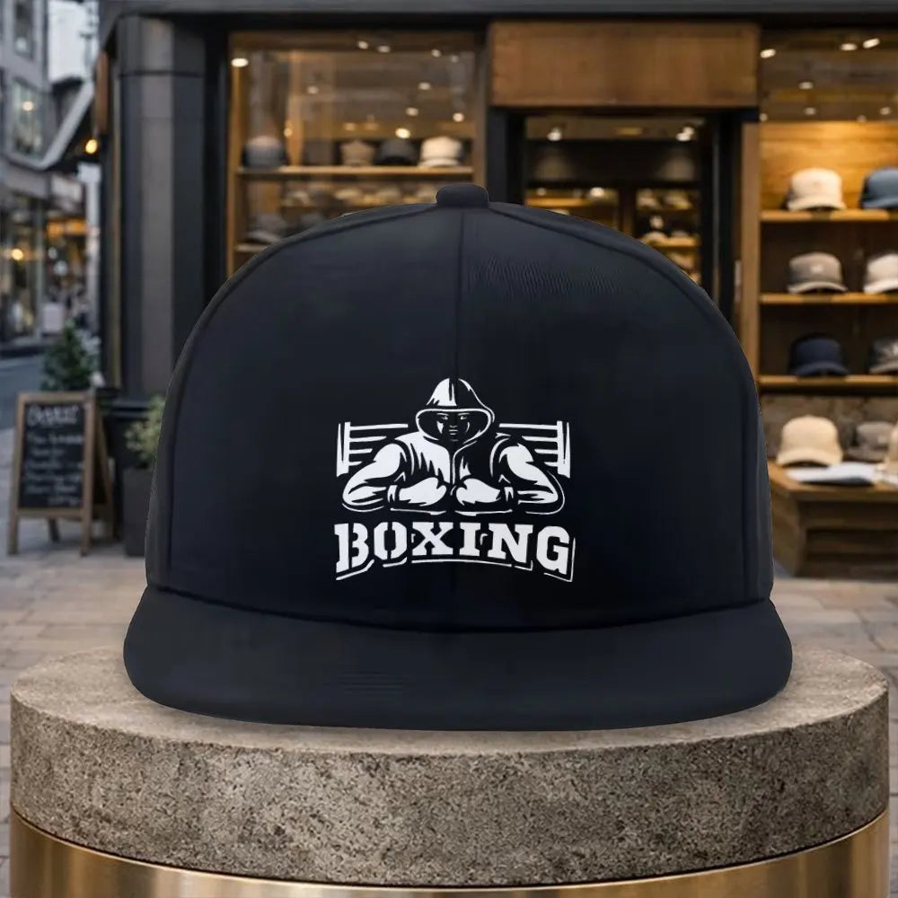 Boxing Streetwear Flat Brim Adjustable Snapback Cap