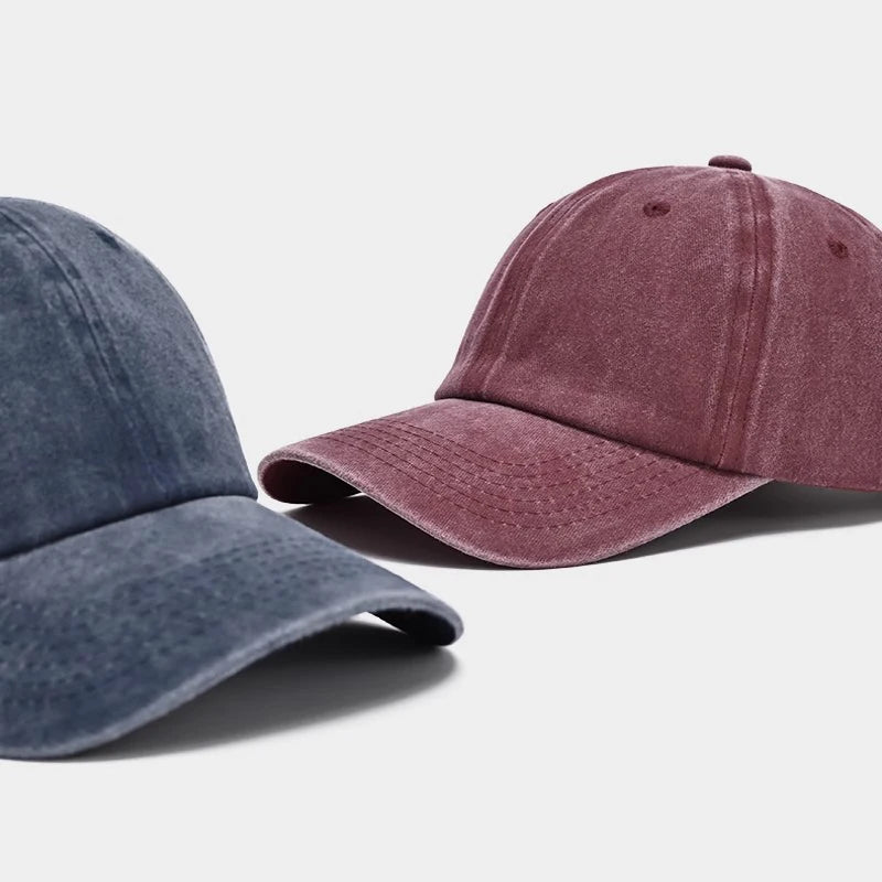 Retro Distressed Versatile Water Washed Baseball Cap