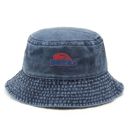 Vintage Washed Americana Sports Style Bucket Hat