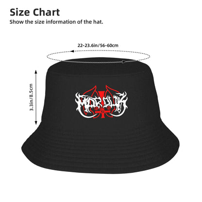 Marduk Black Metal Retro Travel Bucket Hat