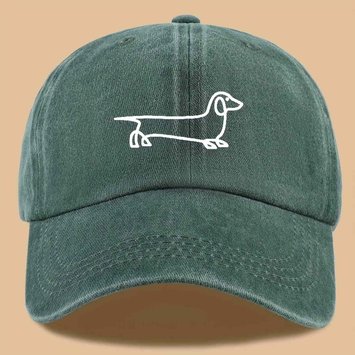 Simple Dog Print Travel Baseball Cap