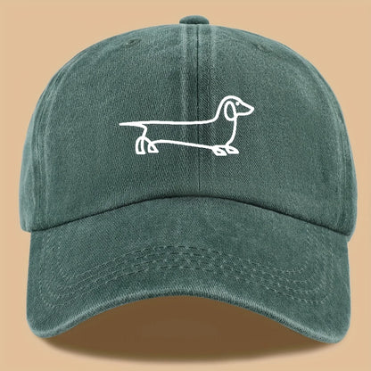 Simple Dog Print Travel Baseball Cap