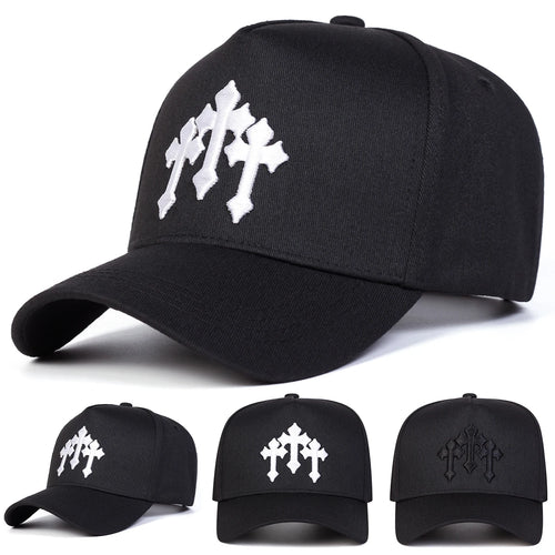 Unisex Cross Embroidered Casual Outdoor Baseball Cap