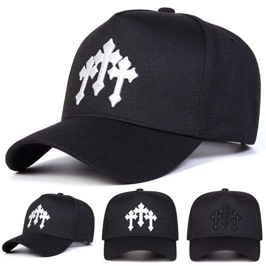 Unisex Cross Embroidered Casual Outdoor Baseball Cap