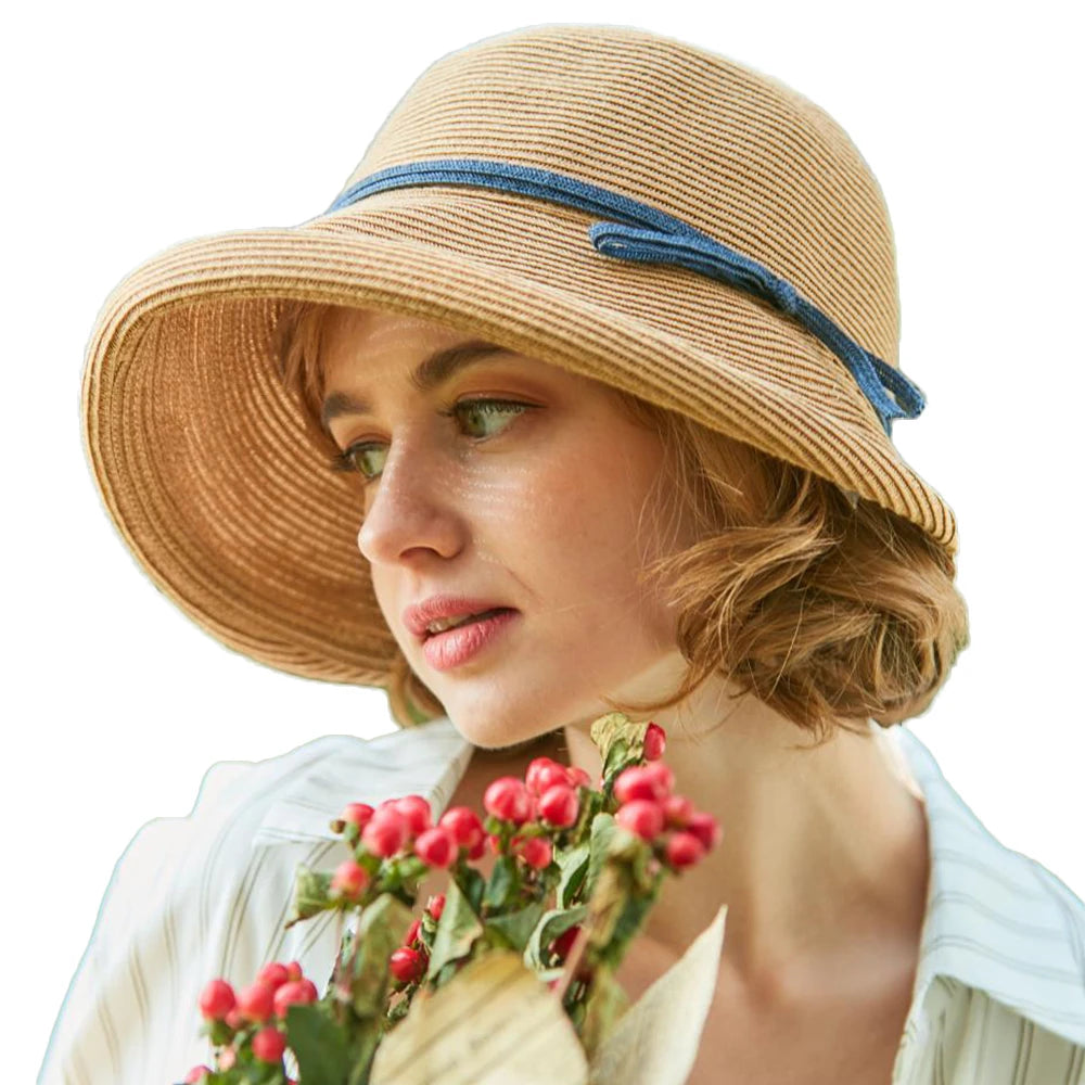 French Straw Bonnet Bucket Hat