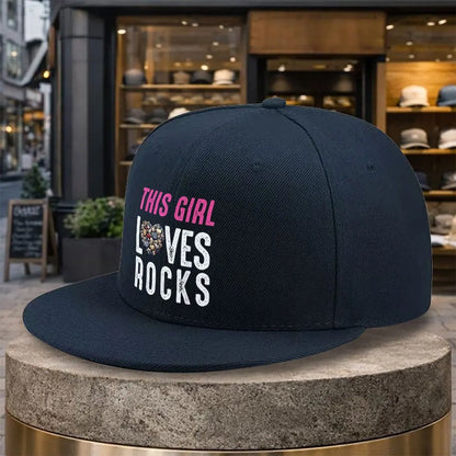 This Girl Loves Rocks Streetwear Snapback Cap