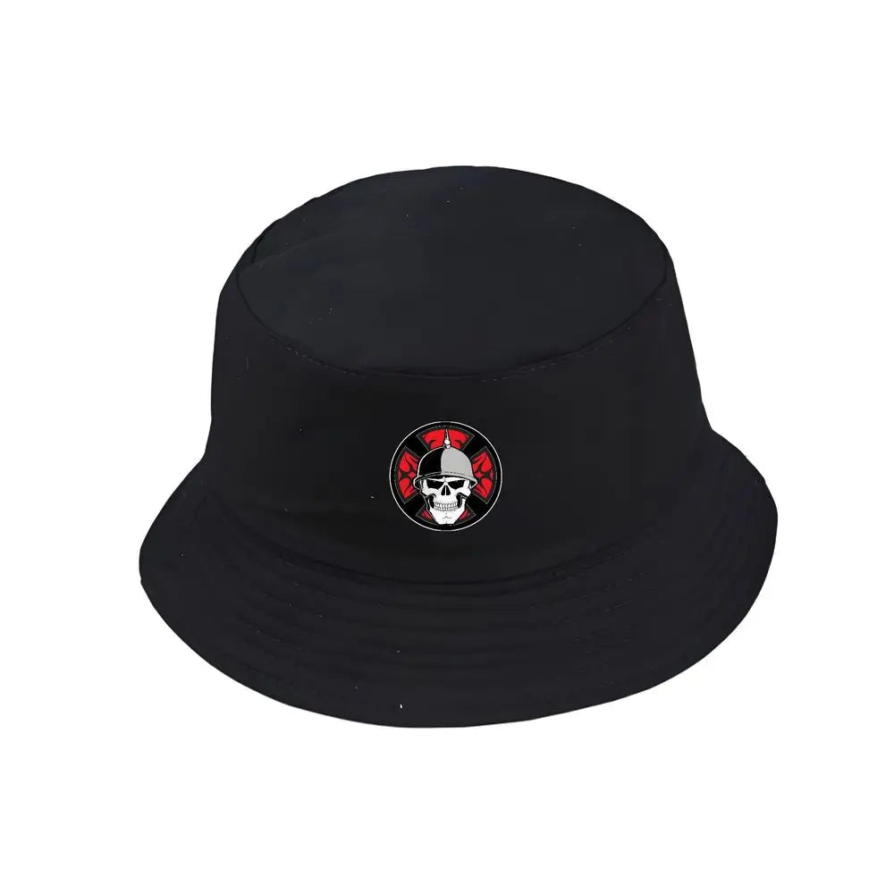 Skull Print Cotton Bucket Hat Unisex