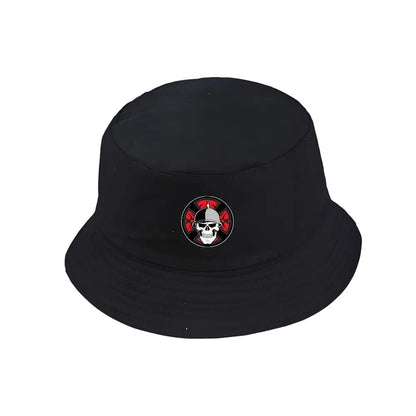 Skull Print Cotton Bucket Hat Unisex