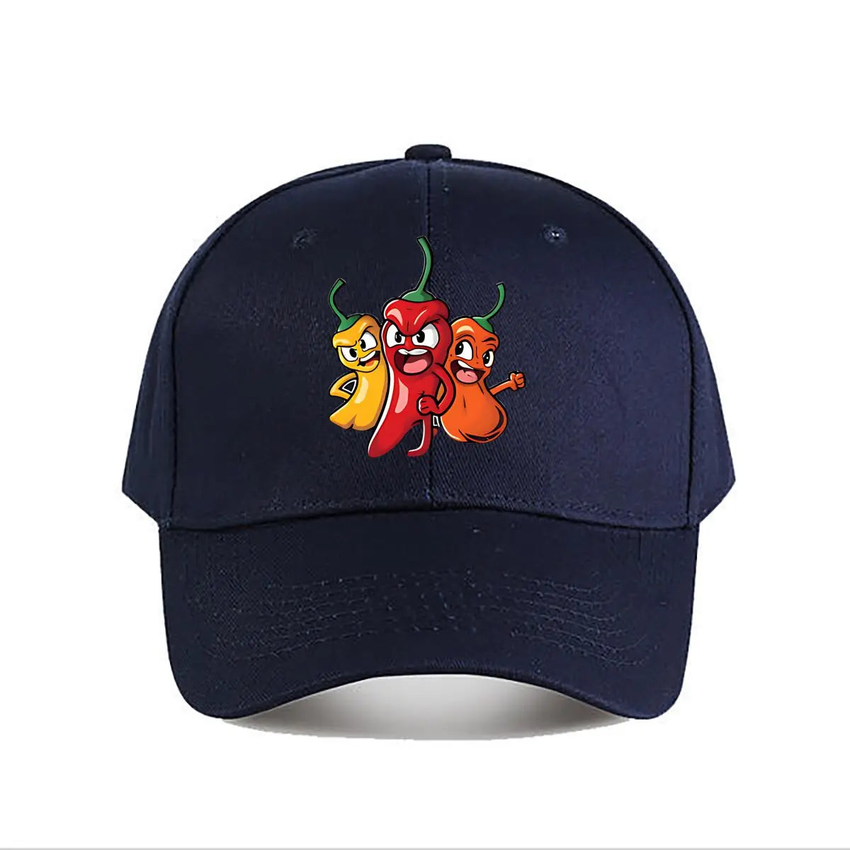 Colorful Cartoon Chili Vinyl Snapback Baseball Cap