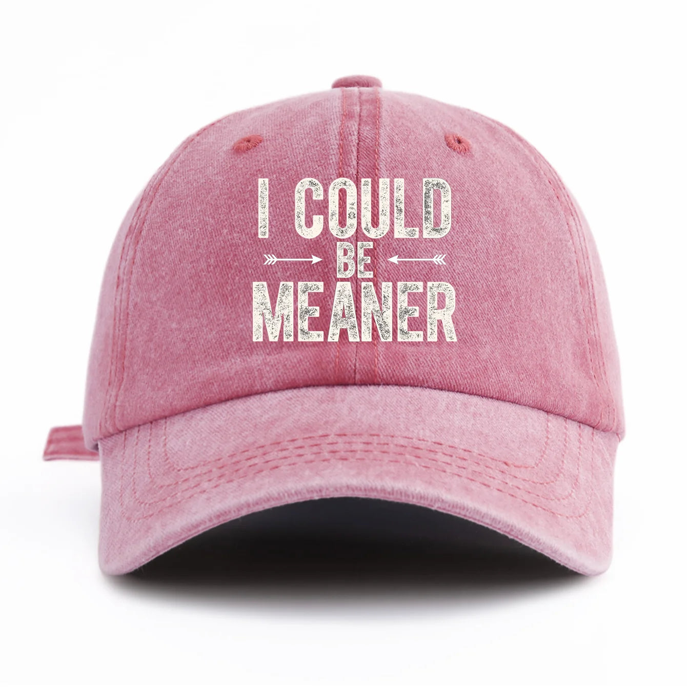 I Could B Meaner Washed Retro Baseball Cap