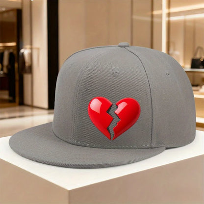 Broken Heart Graphic Street Snapback Cap