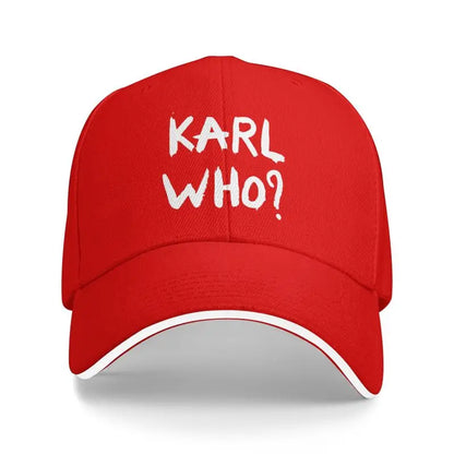 Karl Who Print Sandwich Baseball Cap