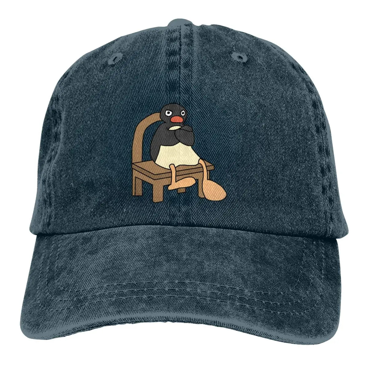 Angry Pingu Pure Color Penguin Dad Hat
