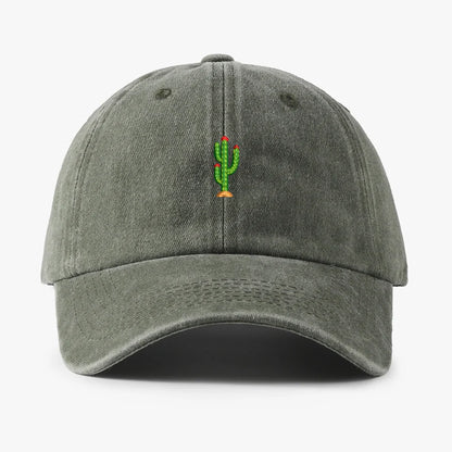 Mini Cactus Embroidered Vintage Baseball Cap