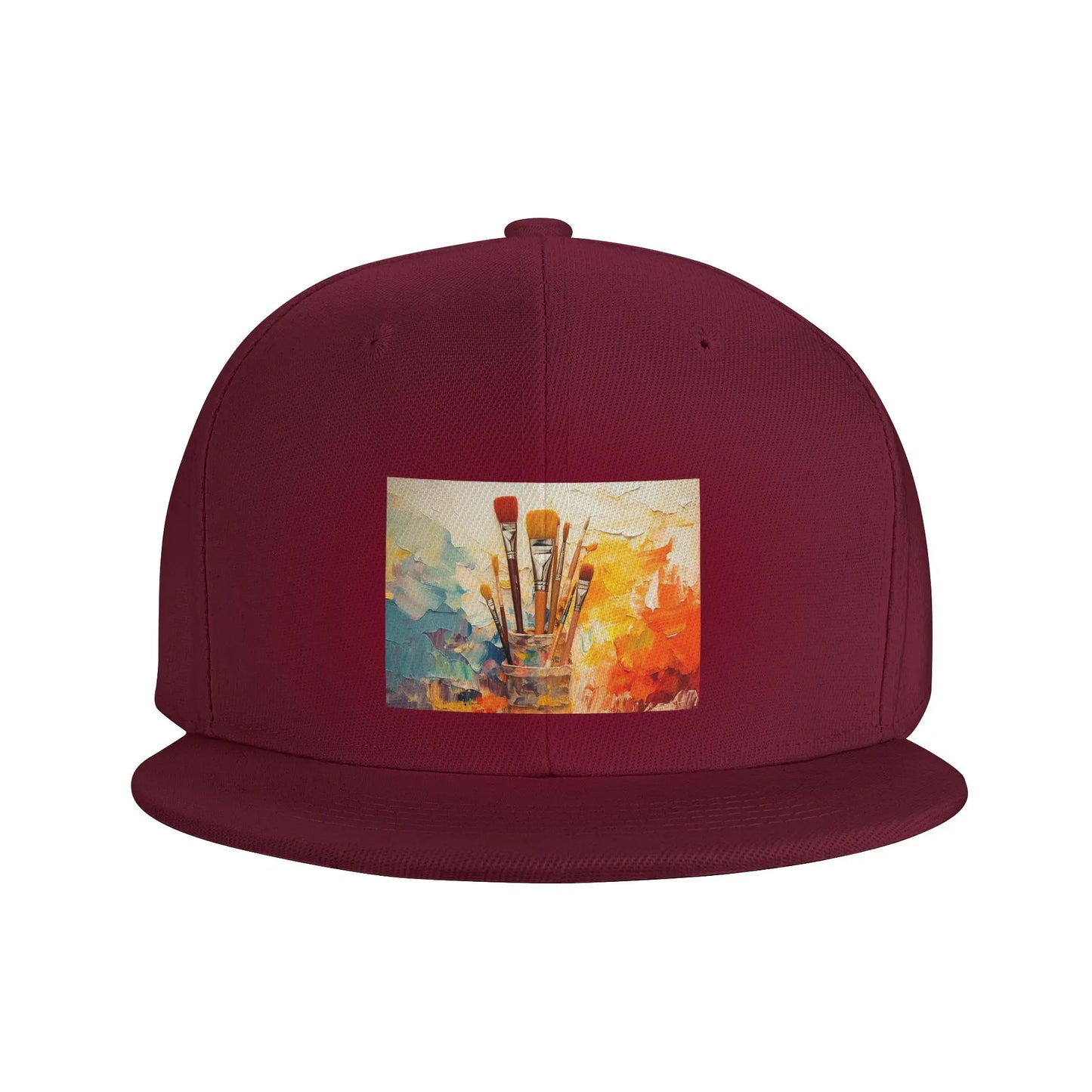 Color Paint Brush Print Artistic Snapback Cap