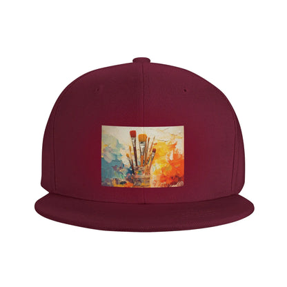 Color Paint Brush Print Artistic Snapback Cap