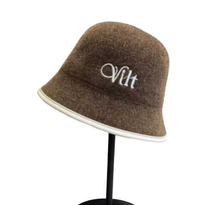Korean Colorblock Knit Bucket Hat