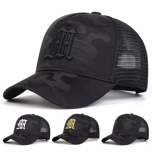 M Letter Camouflage Baseball Cap