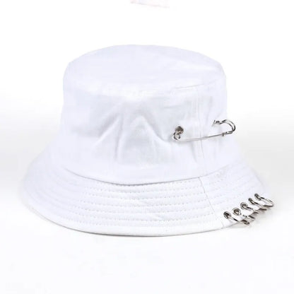 Solid Color Iron Ring Bucket Hat