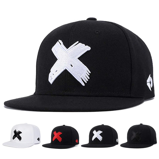 Unisex X Letter Embroidery Hip-hop Hats