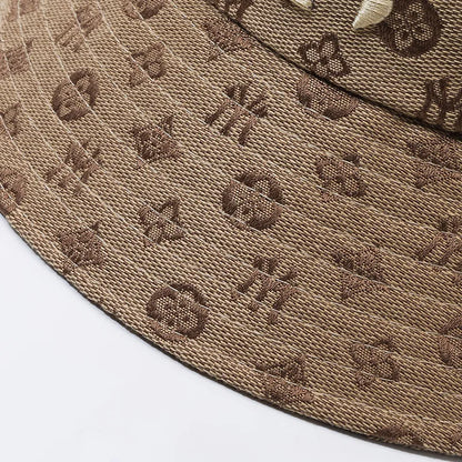 Letter Embroidery Unisex Sun Bucket Hat