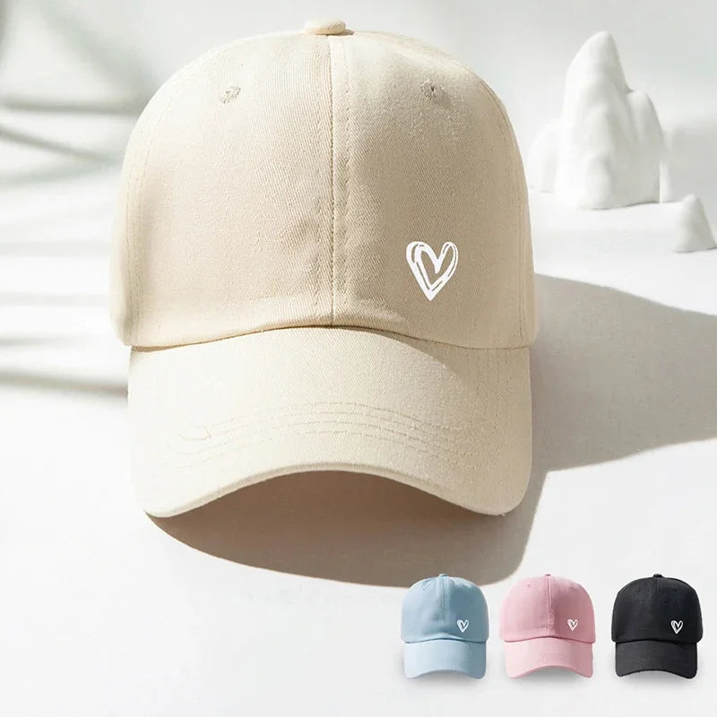 Korean Love Embroidered Sun Visor Baseball Cap