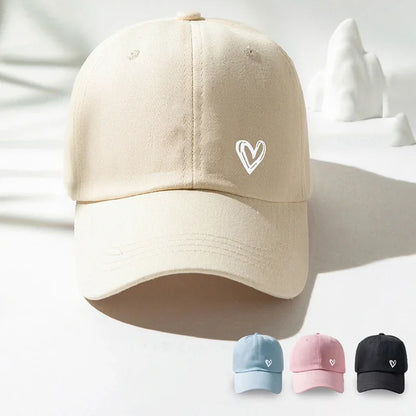 Korean Love Embroidered Sun Visor Baseball Cap
