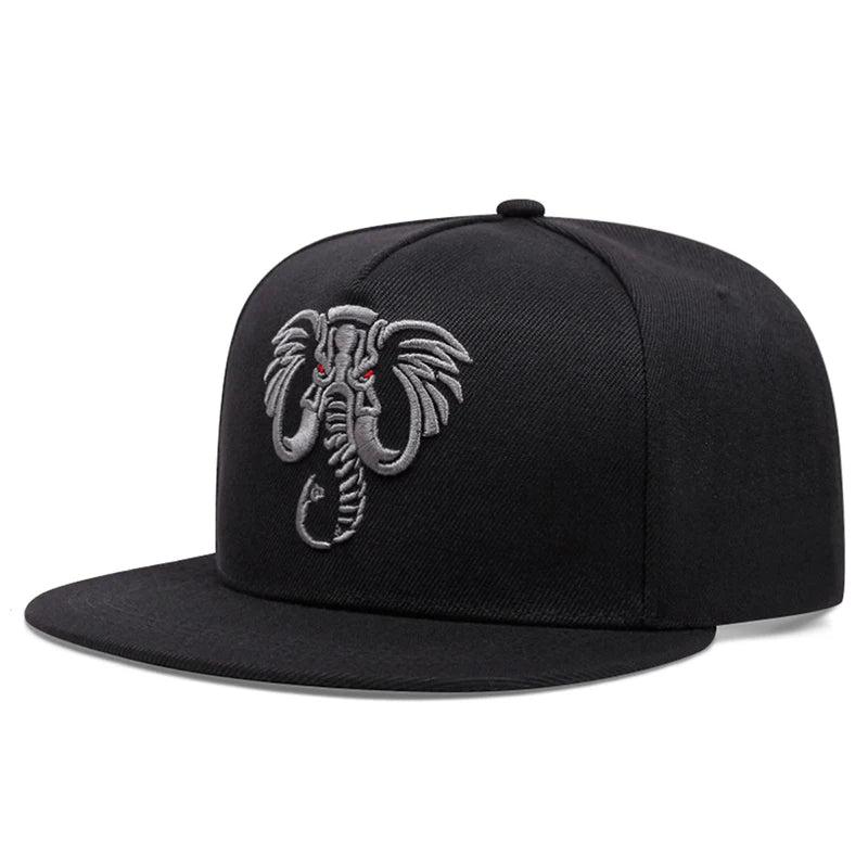 Animal Pattern Embroidery Snapback Hat Unisex