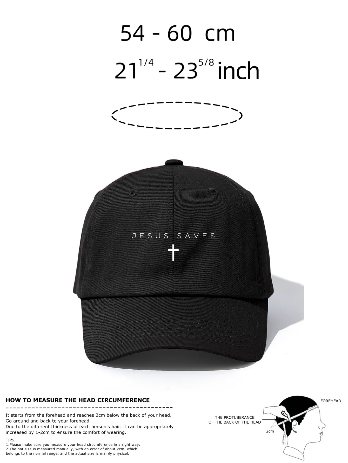 Jesus Saves Print Baseball Cap