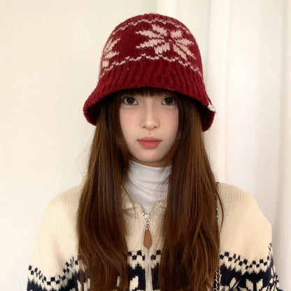 Retro Fair Isle Earflap Bucket Hat
