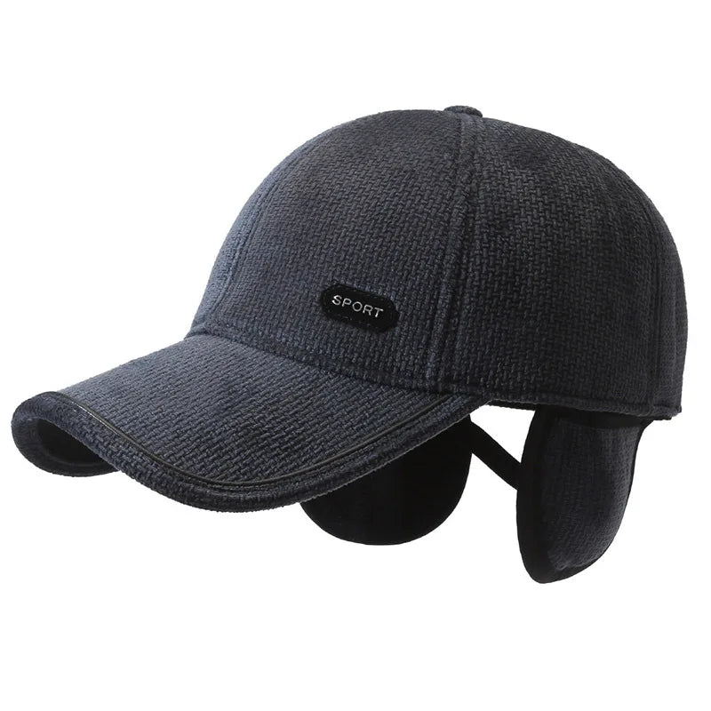 Winter Ear Flaps Thick Baseball Cap