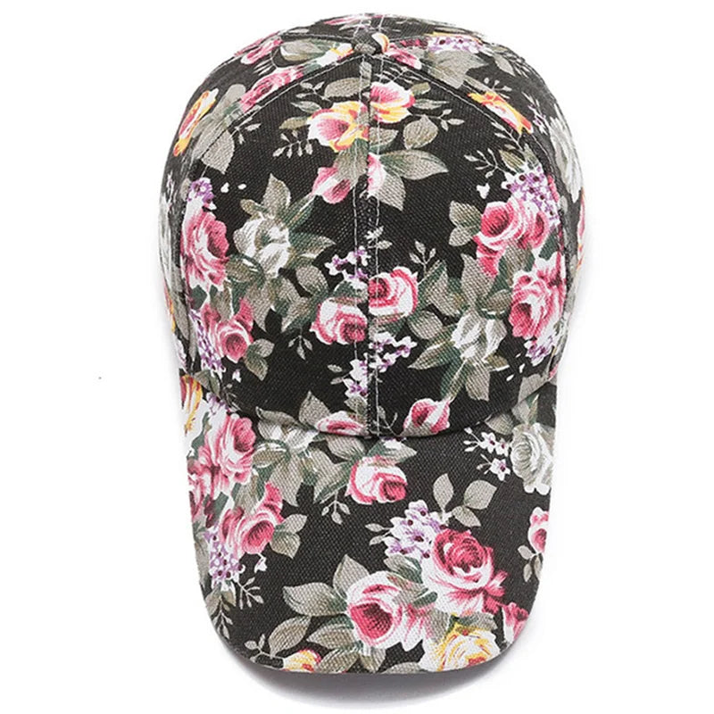 Women’s Floral Print Trucker Baseball Cap