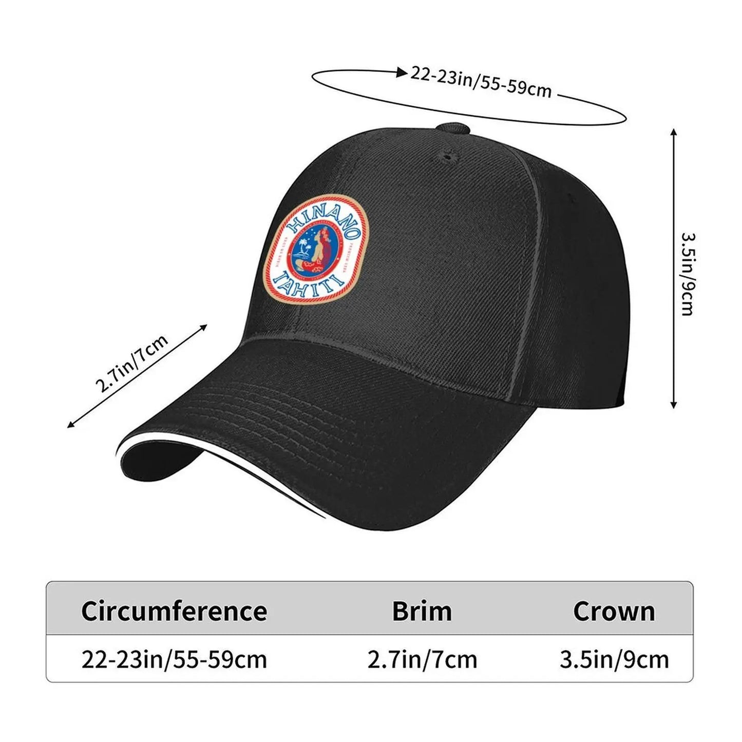 Hinano Tahiti Logo Military Sun Baseball Cap