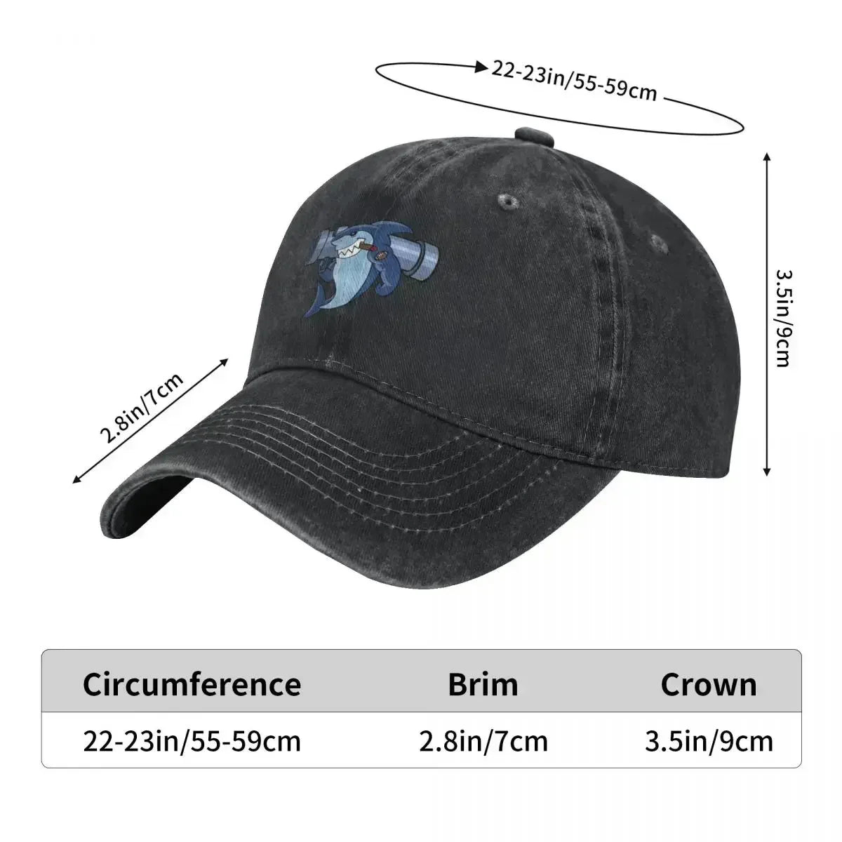 Bazooka Sharks Fashion Adjustable Baseball Cap