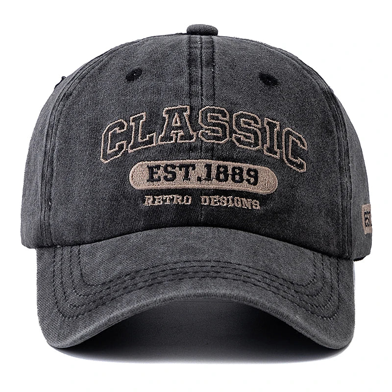 Retro 1889 Letter Embroidered Baseball Cap