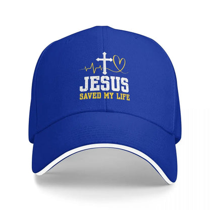 Jesus Saved My Life Logo Baseball Cap